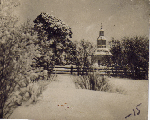 Lemin vanha kellotapuli oli vielä pystyssä talvella 1918.