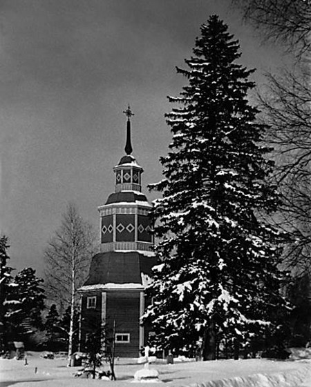 Lemin kirkon kuusi 1940-luvulla Kuva Asseri Kantola/Taikalyhty.